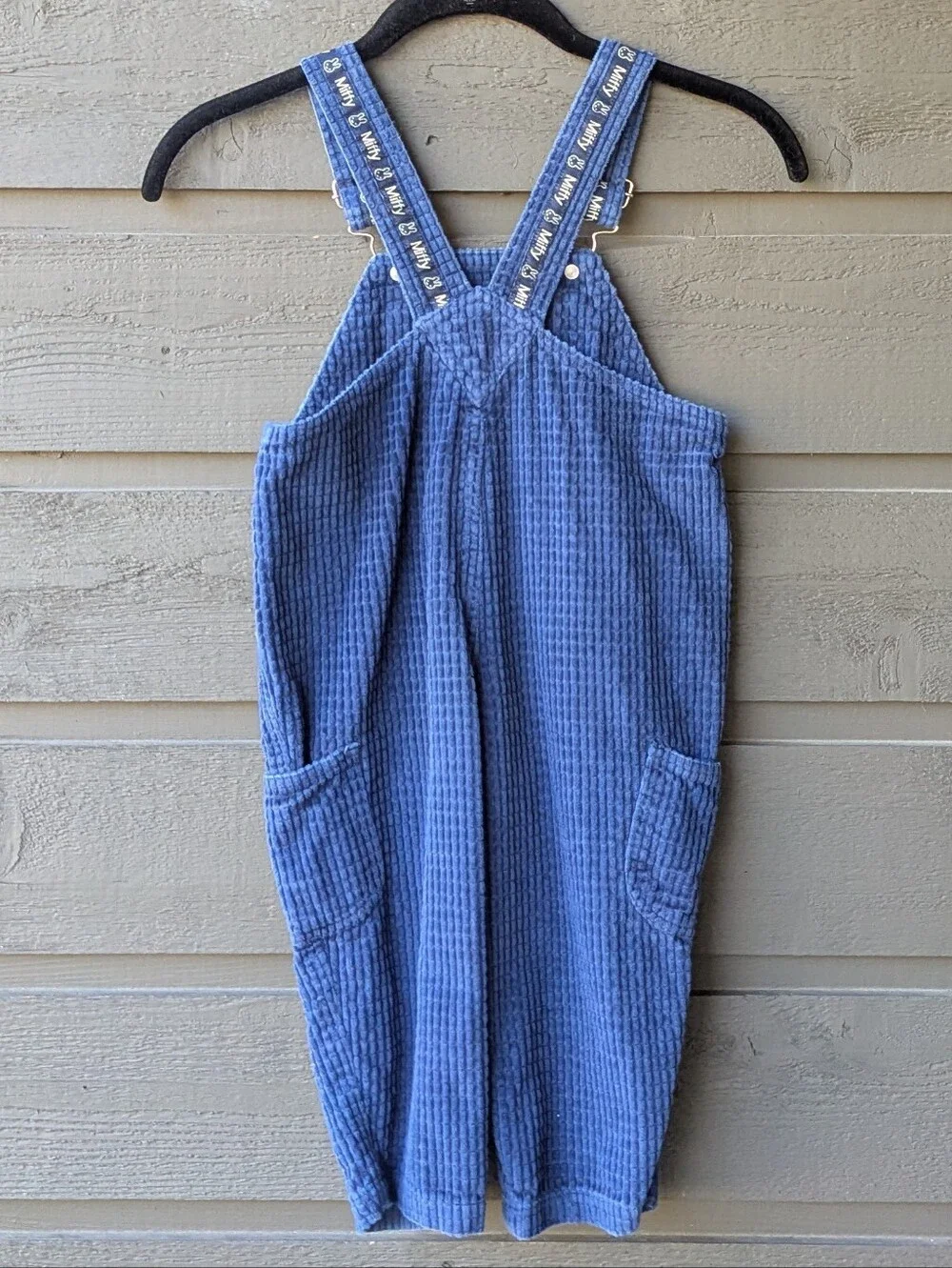 Miffy Bunny Blue Corduroy Kids Bib Overalls Size 3T 100% Cotton